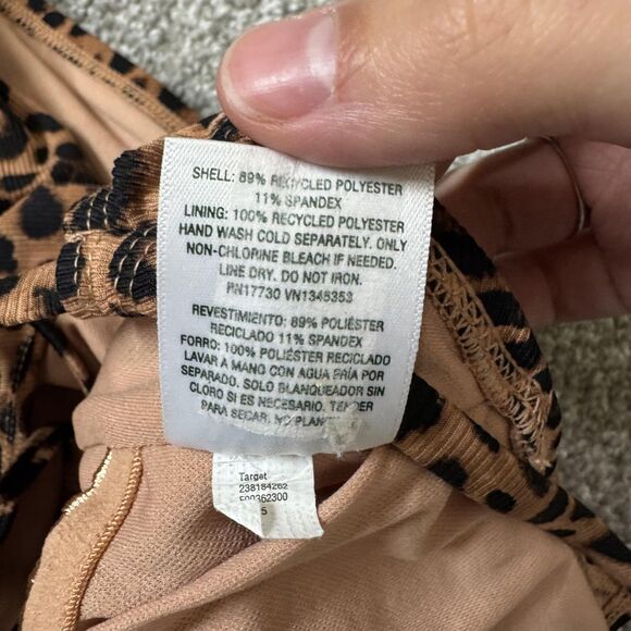 Wild Fable Swimsuit Womens Medium One Piece Leopard Animal Print Sexy Summer - Picture 5 of 10